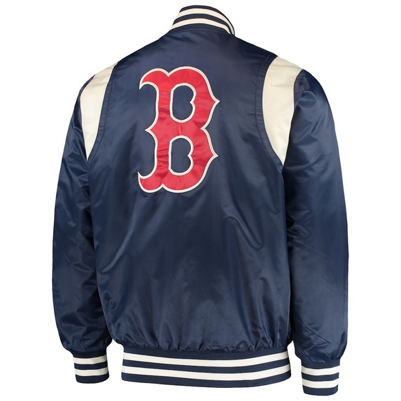 Starter • Boston Red Sox Vintage Varsity Style Satin Full Snap Jacket - Picture 2 of 14